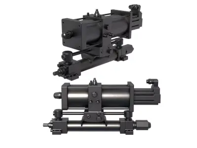 pneumatic actuator - Actuated Valve Double Acting 3D print model