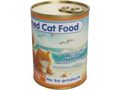 Canned cat food Canned Cat Food 3D model