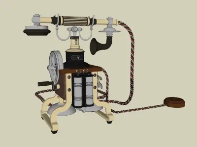Vintage telephone Ericssson Taxen 1892 3D model