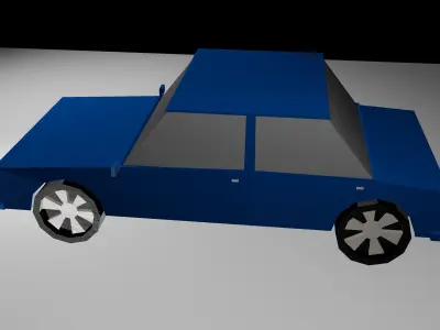 Low Poly Car Free low-poly 3D model 10
