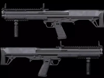 Kel-Tec KSG Low-poly 3D model