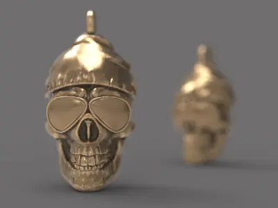 Skull pendant 3D print model
