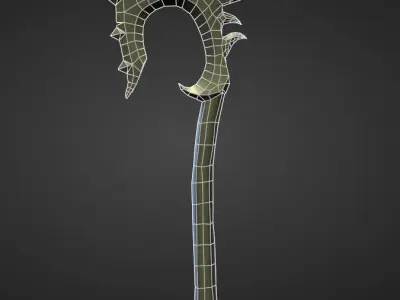 AXE4 high and low poly Low-poly 3D model