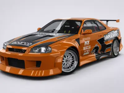 Nissan Skyline GT-R R34 Need for Speed Underground Style 3D model
