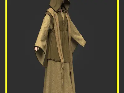 Medieval Cloak 3D model