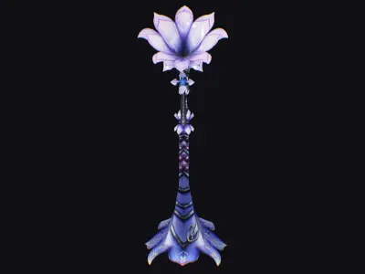 Magic Wand Rod Stick Fairy Staff Scepter Inventory Item Low-poly 3D model purchase