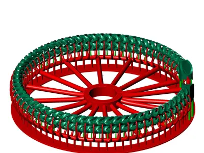 7MM 2 line spiral Franco Cuban Bracelet or necklace edge  3D print model