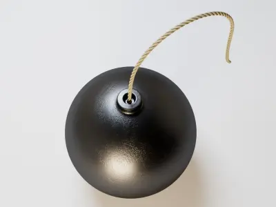 Bomb With Fuse 3D model
