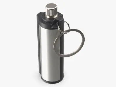 Permanent Keychain Flint Lighter Steel 3D model