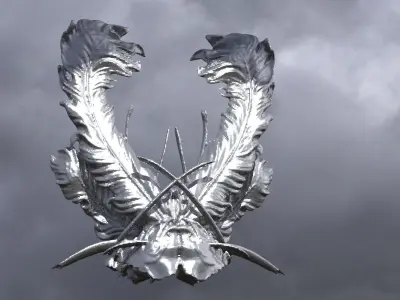 Baroque Hera Feathers 2  3D model