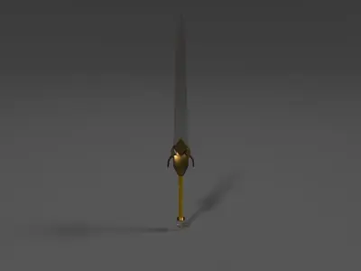 7 Swords made from art taken from the Internet Free low-poly 3D model