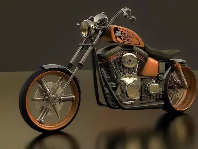 Modern Motorcycle 3D model