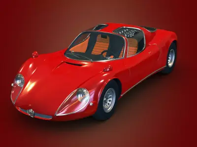 Alfa Romeo Stradale 1967 Low-poly 3D model