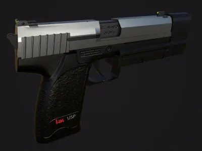 USP Match Low-poly 3D model purchase