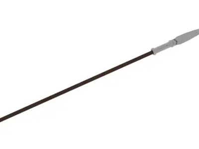 Spear wooden 3D model