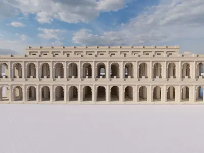 Commercial building-building classic 3D model order