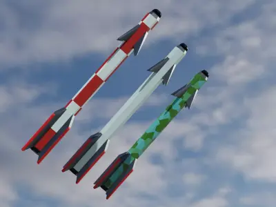 Bunch O Missiles Low-poly 3D model
