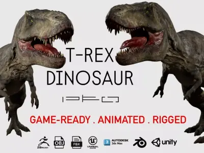 T-REX Dinosaur Low-poly 3D model order