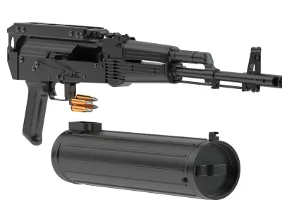 AK-74 PP-19 Mag Assault Rifle 3D model