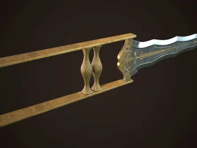 Assassin Blade 04 Low-poly 3D model