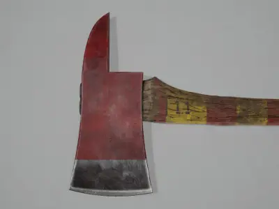 Old Fire Axe Low-poly 3D model