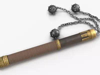 Flail Low-poly 3D model purchase