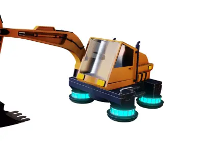 Flying Excavator 3D model