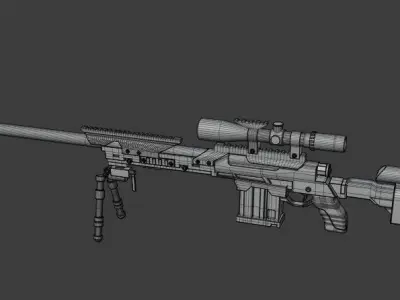 DLQ  gun animation Free low-poly 3D model
