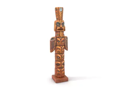 Intricate Totem Pole Model Pack Low-poly 3D model