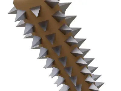 Spiky Club Low-poly 3D model