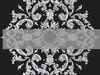 decorative plaster vol 3 Low-poly 3D model