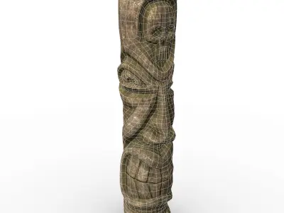 Totem pole Low-poly 3D model buy