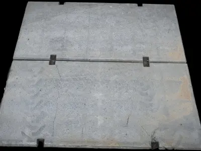 concrete panels construction-site ground photogrammetry Low-poly 3D model