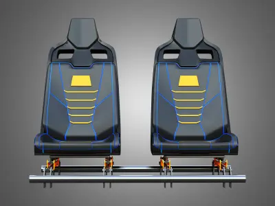 Canam Maveric Vehicle Seat 3D model