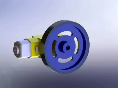 Motorreductor con llanta Free 3D model