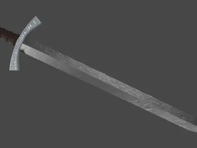 Gladius sword with Falchion handle Low-poly 3D model