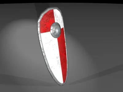 Medieval Shield Low-poly 3D model 16