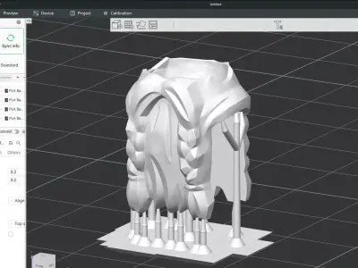 Custom3Dprint Minifigure Accessory - Minifigure Beard S1 - 05 3D print model