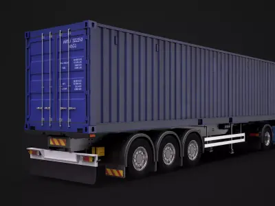 F-Max Iso Container Trailer 3D model