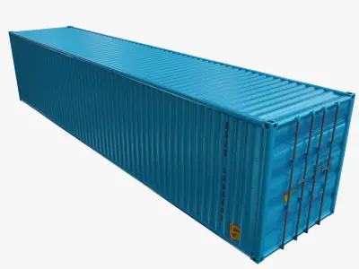 Cargo Container Set Low Poly Low-poly 3D model