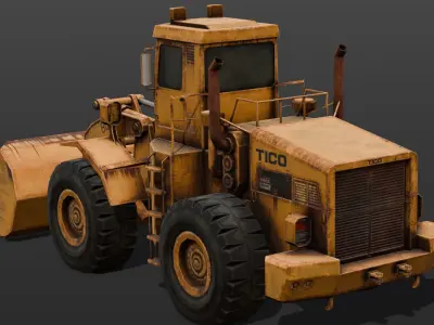 Tractor 3D Model  Low-poly 3D model