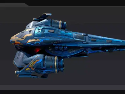 BB5 - GUARDIAN Cruiser Low-poly 3D model