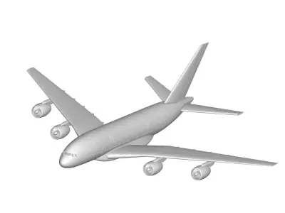Airbus A380 3D model 5