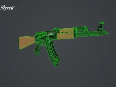 Zastava M70B1 3D model