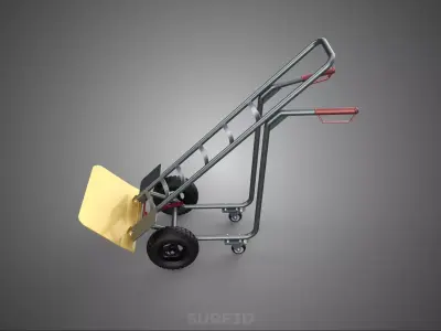 LOAD TILTING FOLD TOE NOSE PLATE BASE BED HAND TRUCK HANDTRUCK 2 3D model