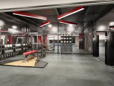 Gym - Exercise Room - Max - Mental Ray 3D model