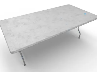 Folding Table Low-poly 3D model