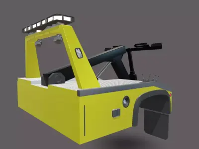 Wrecker Tow Equipment for 350 Truck  Low-poly 3D model