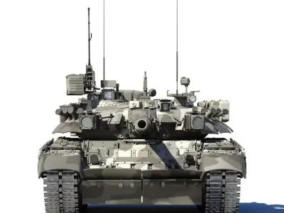 T-80UK military tank 3D model