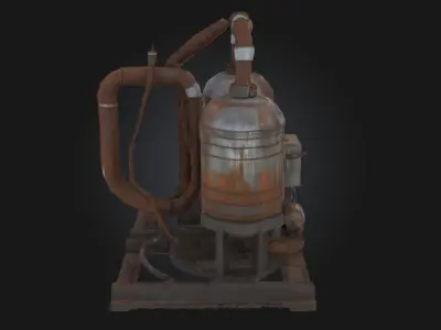 Rusty Boiler System  Aged Power for Industrial Scenes 3D model